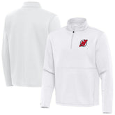 NHL New Jersey Devils Antigua Twist Quarter-Zip Pullover Jacket - White
