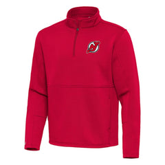 NHL New Jersey Devils Antigua Twist Quarter-Zip Pullover Jacket - Red