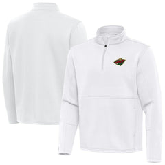 NHL Minnesota Wild Antigua Twist Quarter-Zip Pullover Jacket - White