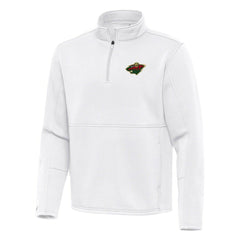 NHL Minnesota Wild Antigua Twist Quarter-Zip Pullover Jacket - White
