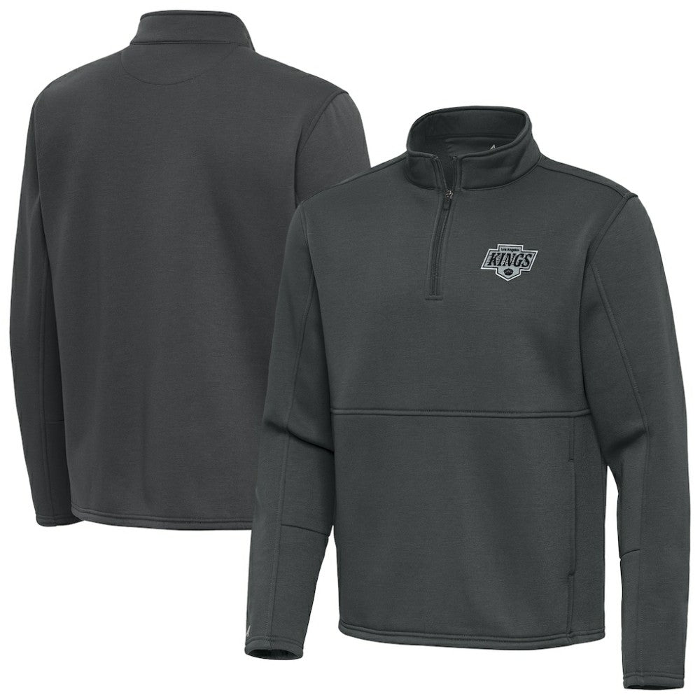 NHL Los Angeles Kings Antigua Twist Quarter-Zip Pullover Jacket - Silver