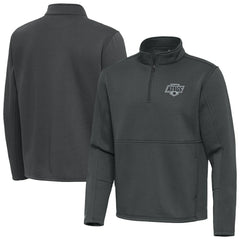 NHL Los Angeles Kings Antigua Twist Quarter-Zip Pullover Jacket - Silver