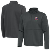 NHL New York Islanders Antigua Twist Quarter-Zip Pullover Jacket - Pewter