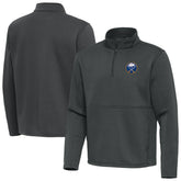 NHL Buffalo Sabres Antigua Twist Quarter-Zip Pullover Jacket - Pewter