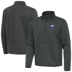 NHL Buffalo Sabres Antigua Twist Quarter-Zip Pullover Jacket - Pewter