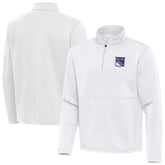 NHL New York Rangers Antigua Twist Quarter-Zip Pullover Jacket - White