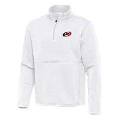 NHL Carolina Hurricanes Antigua Twist Quarter-Zip Pullover Jacket - White