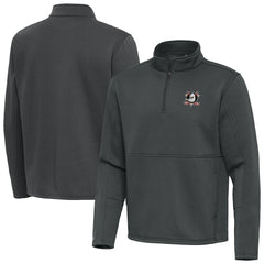 NHL Anaheim Ducks Antigua Twist Quarter-Zip Pullover Jacket - Silver