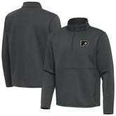 NHL Philadelphia Flyers Antigua Twist Quarter-Zip Pullover Jacket - Pewter