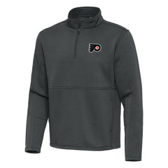 NHL Philadelphia Flyers Antigua Twist Quarter-Zip Pullover Jacket - Pewter