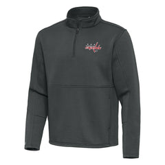 NHL Washington Capitals Antigua Twist Quarter-Zip Pullover Jacket - Pewter