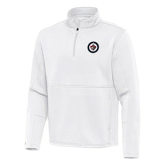 NHL Winnipeg Jets Antigua Twist Quarter-Zip Pullover Jacket - White