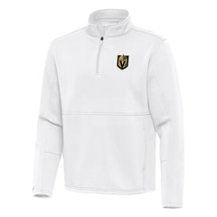 NHL Vegas Golden Knights Antigua Twist Quarter-Zip Pullover Jacket - White