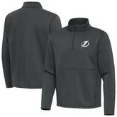 NHL Tampa Bay Lightning Antigua Twist Quarter-Zip Pullover Jacket - Pewter