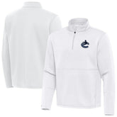 NHL Vancouver Canucks Antigua Twist Quarter-Zip Pullover Jacket - White
