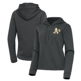 Athletics Antigua Women's Contemporary Quarter-Zip Hoodie - Pewter Hoodies