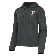 Texas Rangers Antigua Women's Contemporary Quarter-Zip Hoodie - Pewter Hoodies