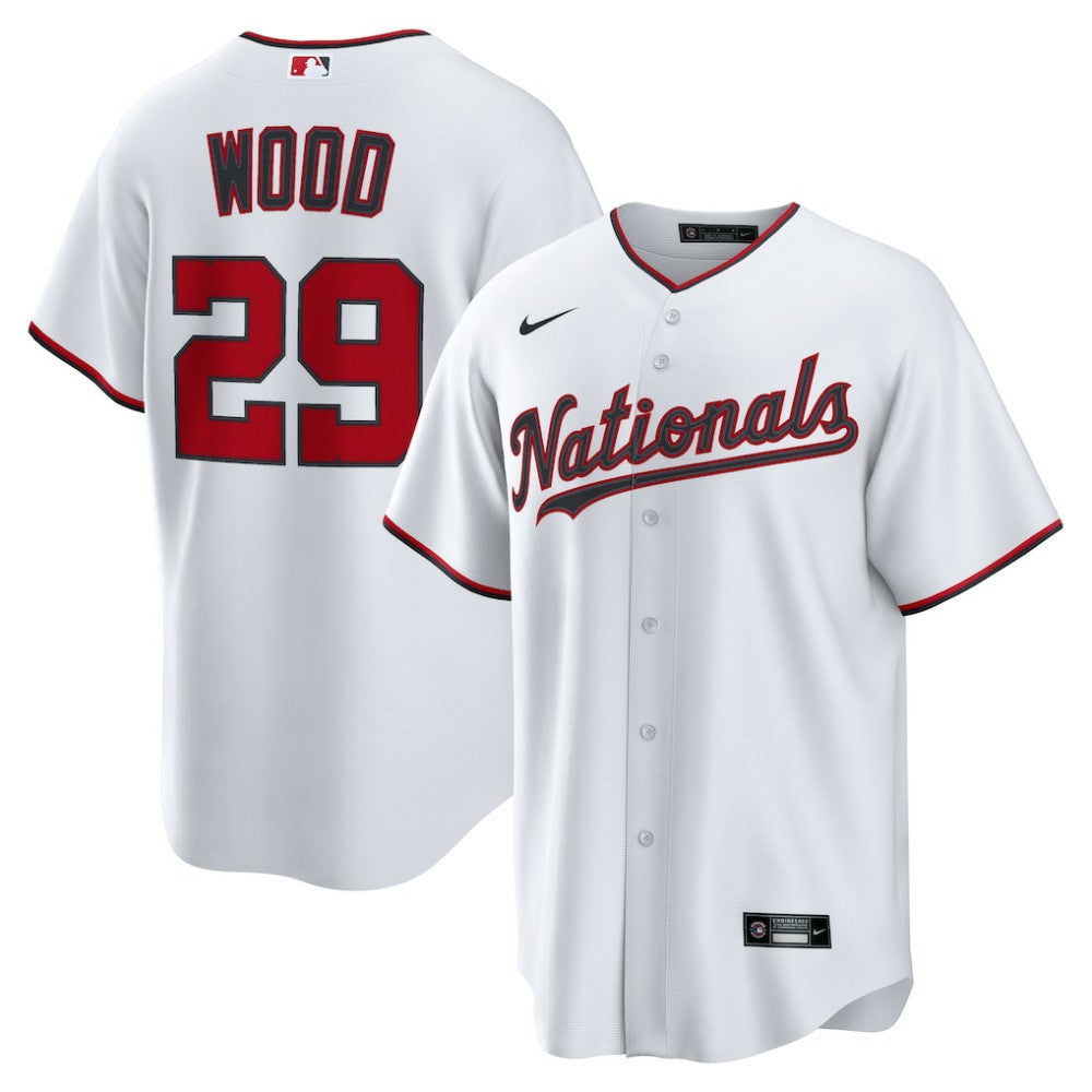 MLB James Wood Washington Nationals Nike Home Replica Jersey - White