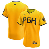 MLB Pittsburgh Pirates Nike City Connect Elite Jersey - Gold