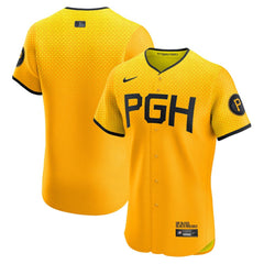MLB Pittsburgh Pirates Nike City Connect Elite Jersey - Gold
