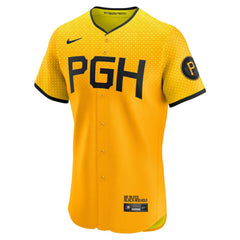 MLB Pittsburgh Pirates Nike City Connect Elite Jersey - Gold