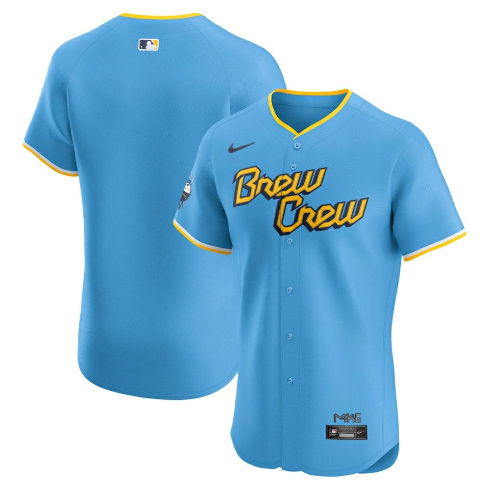 MLB Milwaukee Brewers Nike City Connect Elite Jersey - Powder Blue