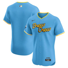 MLB Milwaukee Brewers Nike City Connect Elite Jersey - Powder Blue