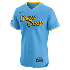 MLB Milwaukee Brewers Nike City Connect Elite Jersey - Powder Blue