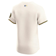 Milwaukee Brewers Nike Home Elite Jersey - Cream Jerseys