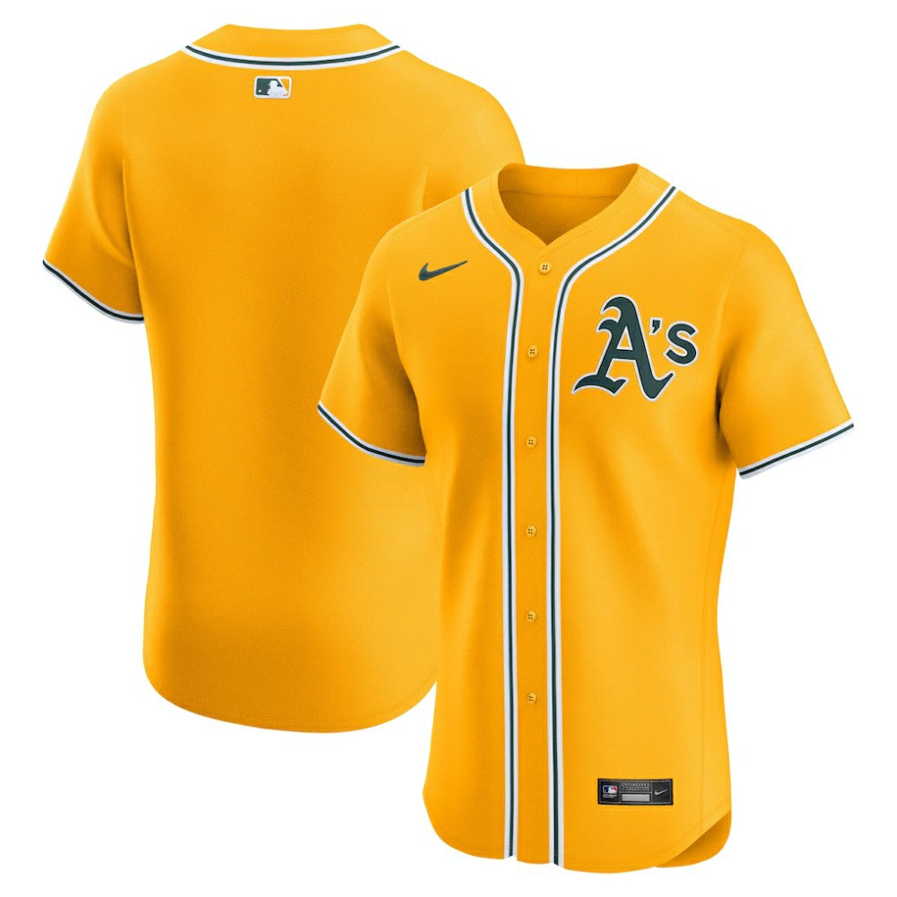 MLB Athletics Nike Alternate 2 Elite Jersey - Gold