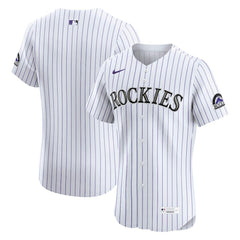 MLB Colorado Rockies Nike Home Elite Jersey - White