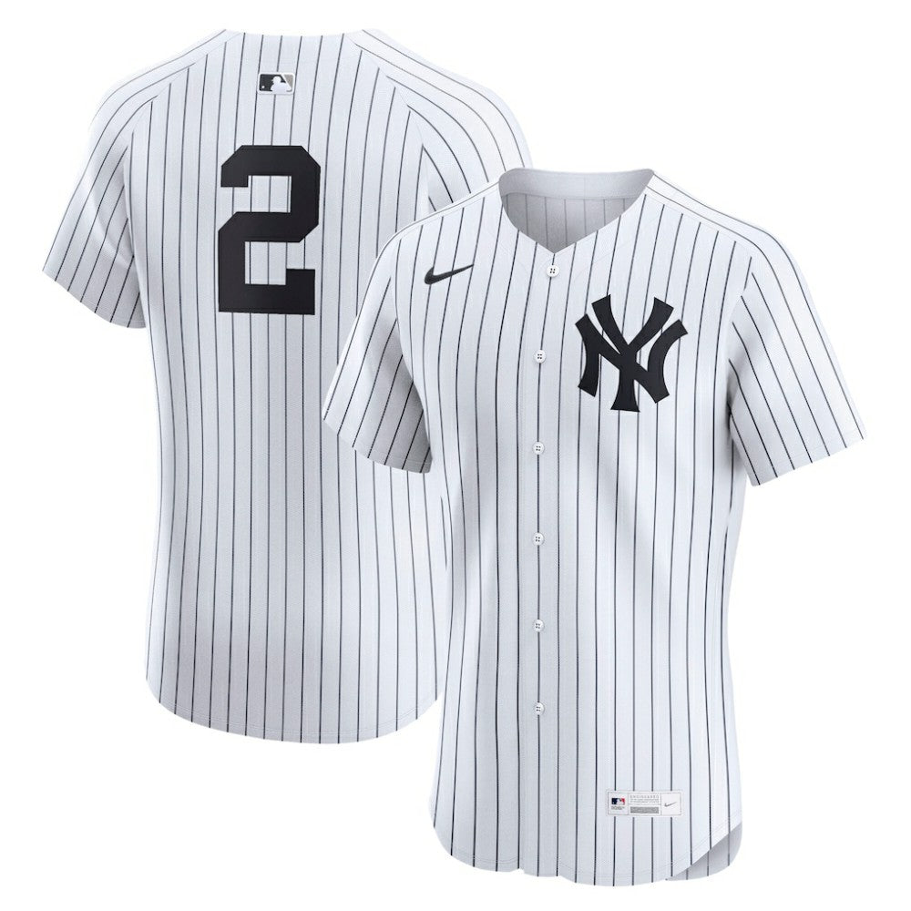 MLB Derek Jeter New York Yankees Nike Home Elite Player Jersey - White