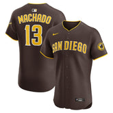 MLB Manny Machado San Diego Padres Nike Road Elite Jersey - Brown