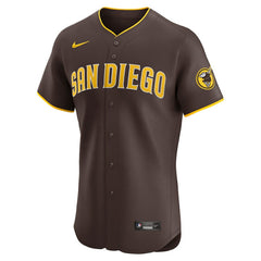 MLB Manny Machado San Diego Padres Nike Road Elite Jersey - Brown