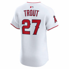 MLB Mike Trout Los Angeles Angels Nike Home ElitePlayer Jersey - White
