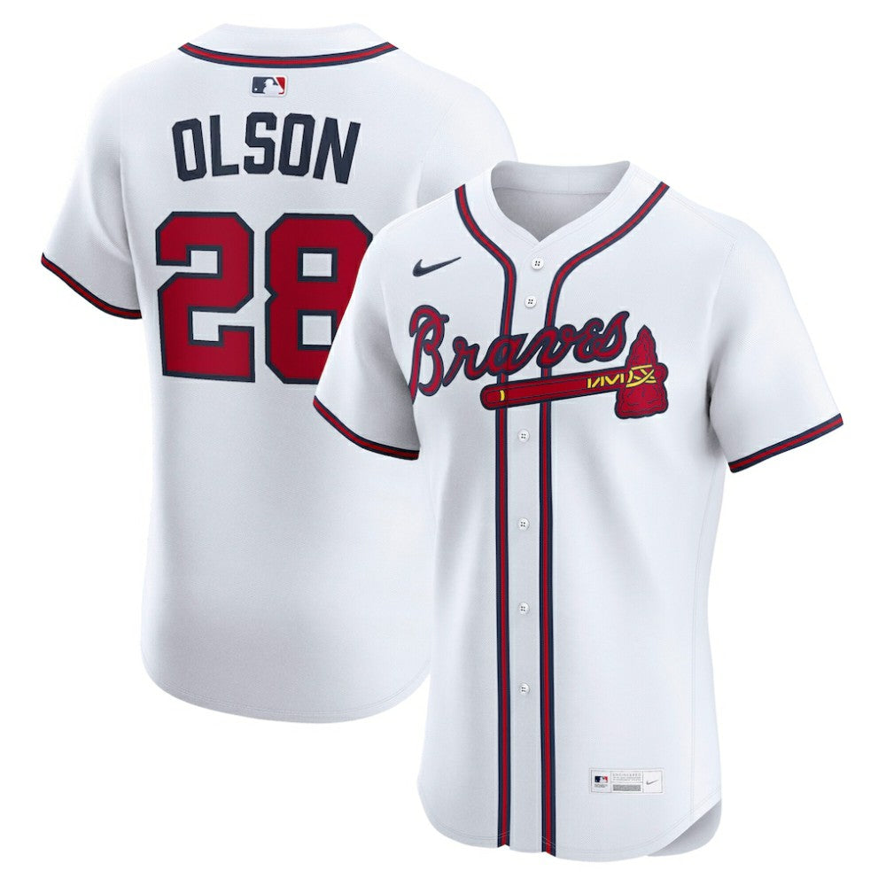 MLB Matt Olson Atlanta Braves Nike Home Elite Player Jersey - White