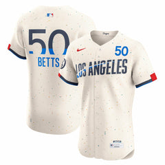 MLB Mookie Betts Los Angeles Dodgers Nike City Connect Elite Jersey - Cream