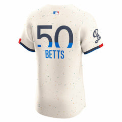 MLB Mookie Betts Los Angeles Dodgers Nike City Connect Elite Jersey - Cream