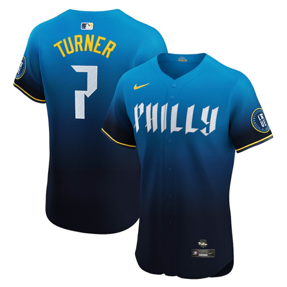 MLB Trea Turner Philadelphia Phillies Nike City Connect Elite Jersey - Navy
