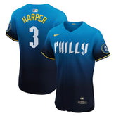 MLB Bryce Harper Philadelphia Phillies Nike City Connect Elite Jersey - Navy