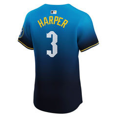 MLB Bryce Harper Philadelphia Phillies Nike City Connect Elite Jersey - Navy