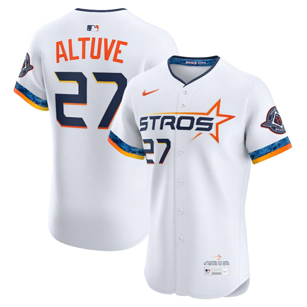 MLB Jose Altuve Houston Astros Nike 2025 City Connect Elite Player Jersey - White