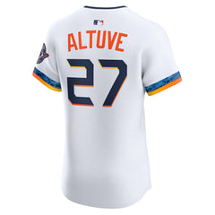 MLB Jose Altuve Houston Astros Nike 2025 City Connect Elite Player Jersey - White