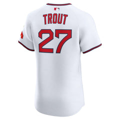 MLB Mike Trout Los Angeles Angels Nike Alternate 2 Elite Jersey - White