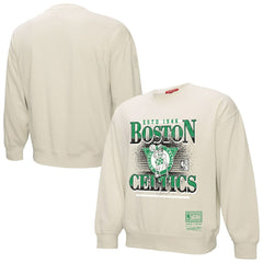 Boston Celtics Women's Oversprayed Pullover Sweatshirt Cream