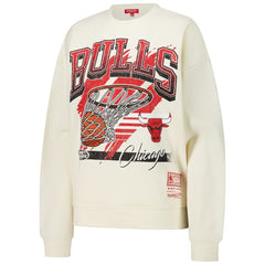 Chicago Bulls Women's Brush Bucket Pullover Sweatshirt Cream