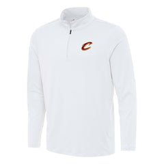 Cleveland Cavaliers Antigua Reprocess Quarter-Zip Top White
