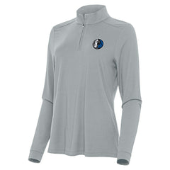 Dallas Mavericks Antigua Women's Intent Quarter-Zip Top Gray