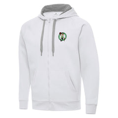 Boston Celtics Antigua Big & Tall Victory Full-Zip Hoodie Jacket White