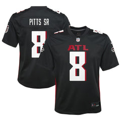 NFL Kyle Pitts Sr. Atlanta Falcons Youth Game Jersey - Black